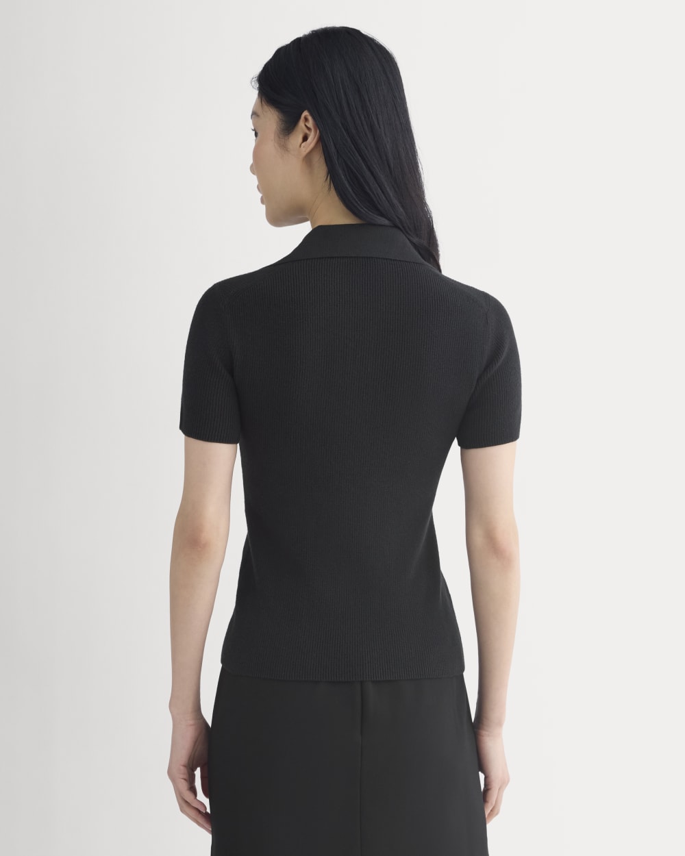 Knit Quarter-Zip Polo | Black - Image 6