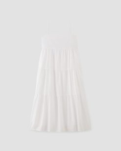 Alternative view of The Gauze Tiered Dress | White
