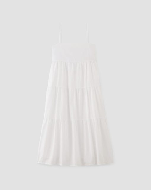 Alternative view of The Gauze Tiered Dress | White
