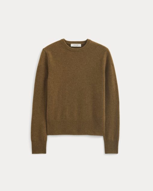Alternative view of Cashmere Slim Crew Sweater | Heathered Toffee