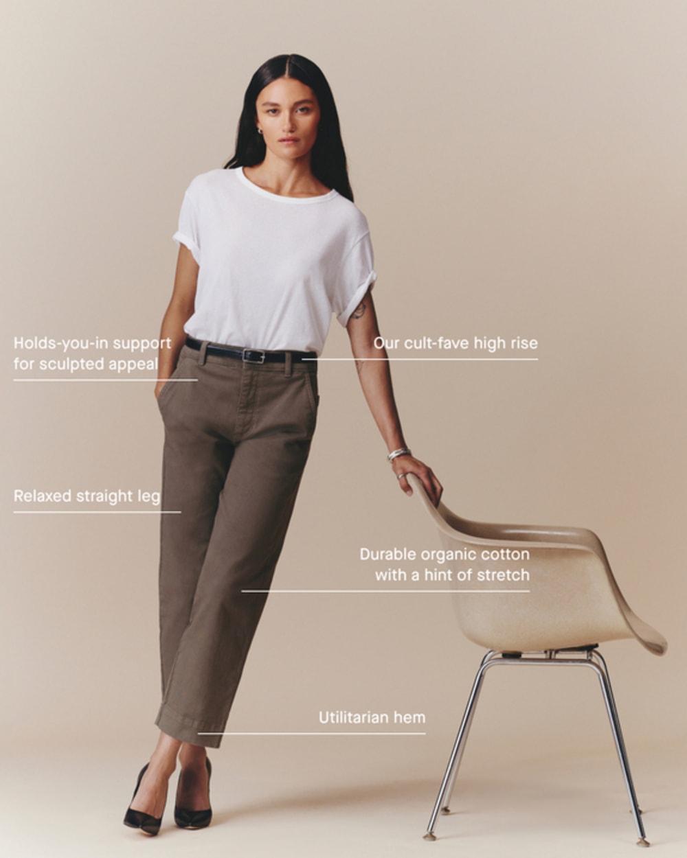 The Utility Straight-Leg Pant | Rosewood | 26.5 Inseam - Image 4