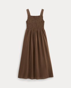 Alternative view of The Gauze Smock Dress | Carob Brown / Black