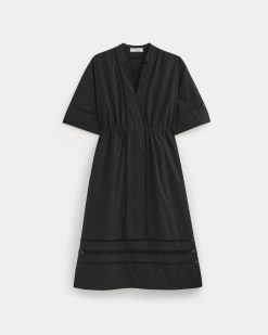 Alternative view of The Lace Trim Caftan Dress | Black
