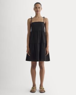 The Gauze Mini Tiered Dress | Black