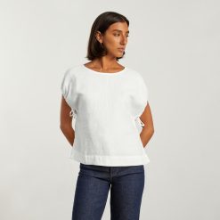 Alternative view of The Drawstring Tunic | White