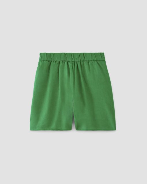 Alternative view of The Linen Easy Short | Grass Green