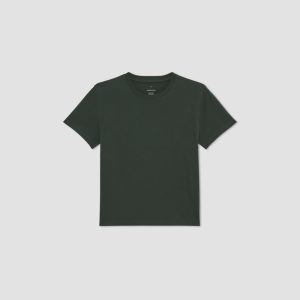 Alternative view of The Box-Cut Tee in Essential Cotton | Scarab | No Pocket