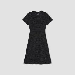 Alternative view of The Eyelet Waisted Dress | Black
