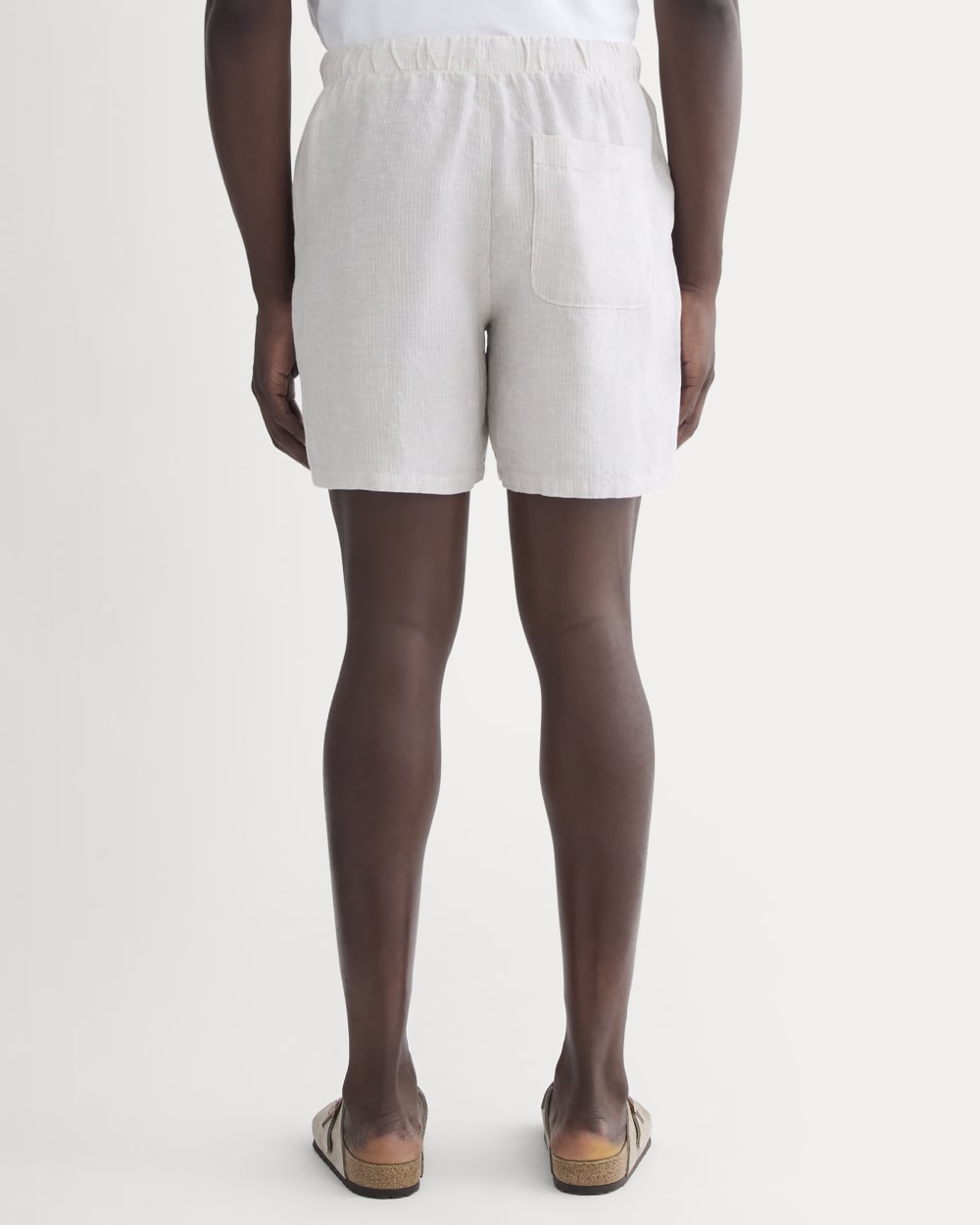 The Linen Easy Short | Stone / White - Image 5