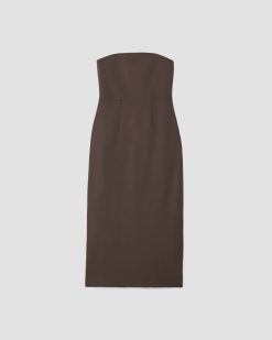 Alternative view of The Dream Strapless Dress | Earth Brown