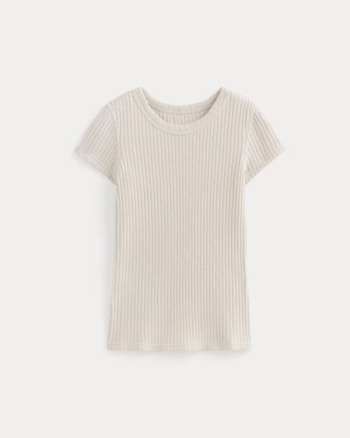 Alternative view of The Cozy Rib Tee | Bone