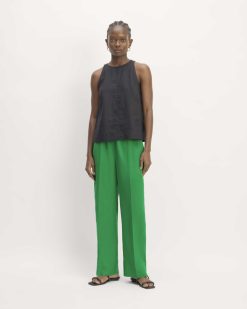 The Linen Easy Pant | Grass Green