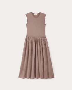 Alternative view of The Knit Pleated Dress | Dusty Rose