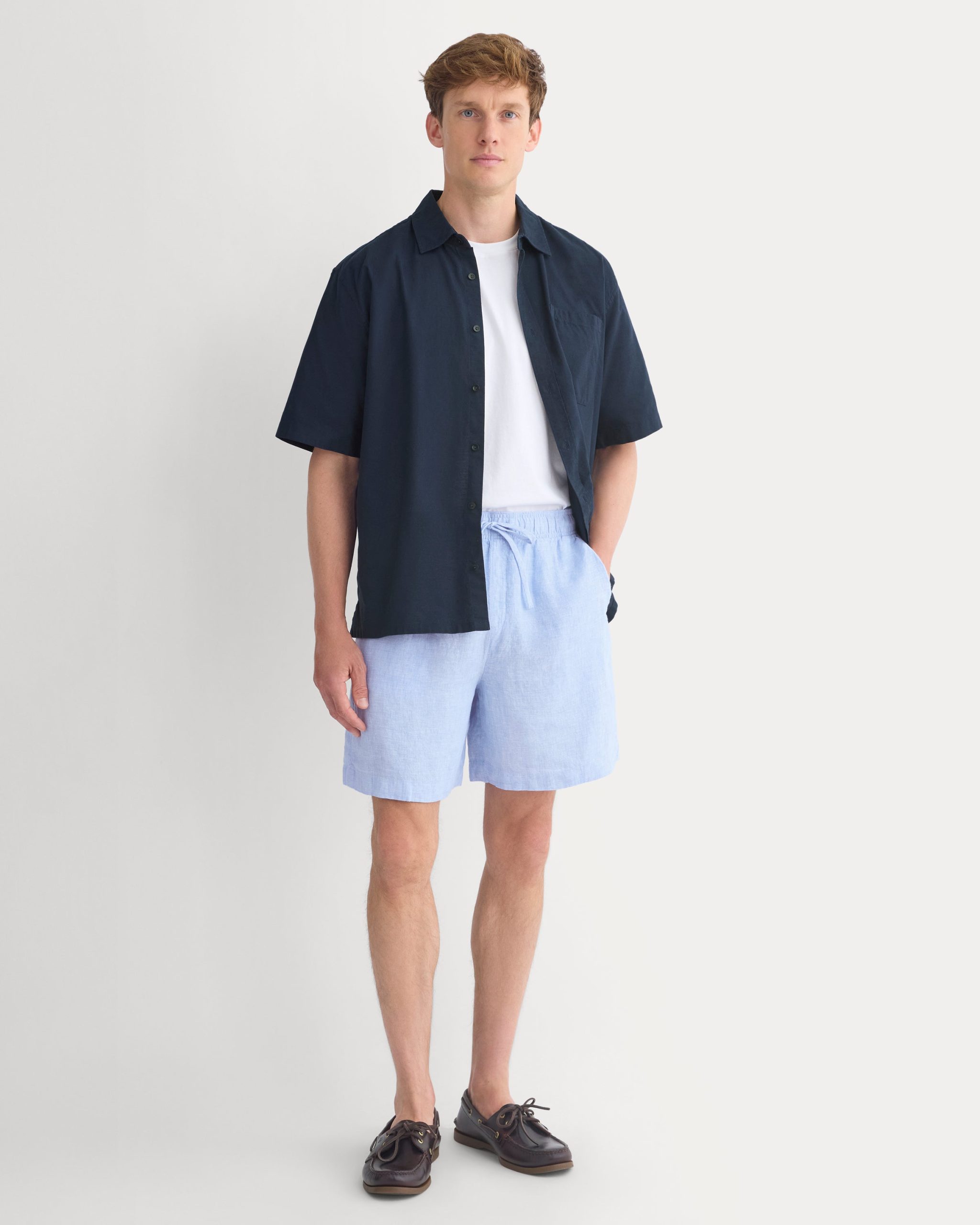 Linen Easy Short | Light Blue