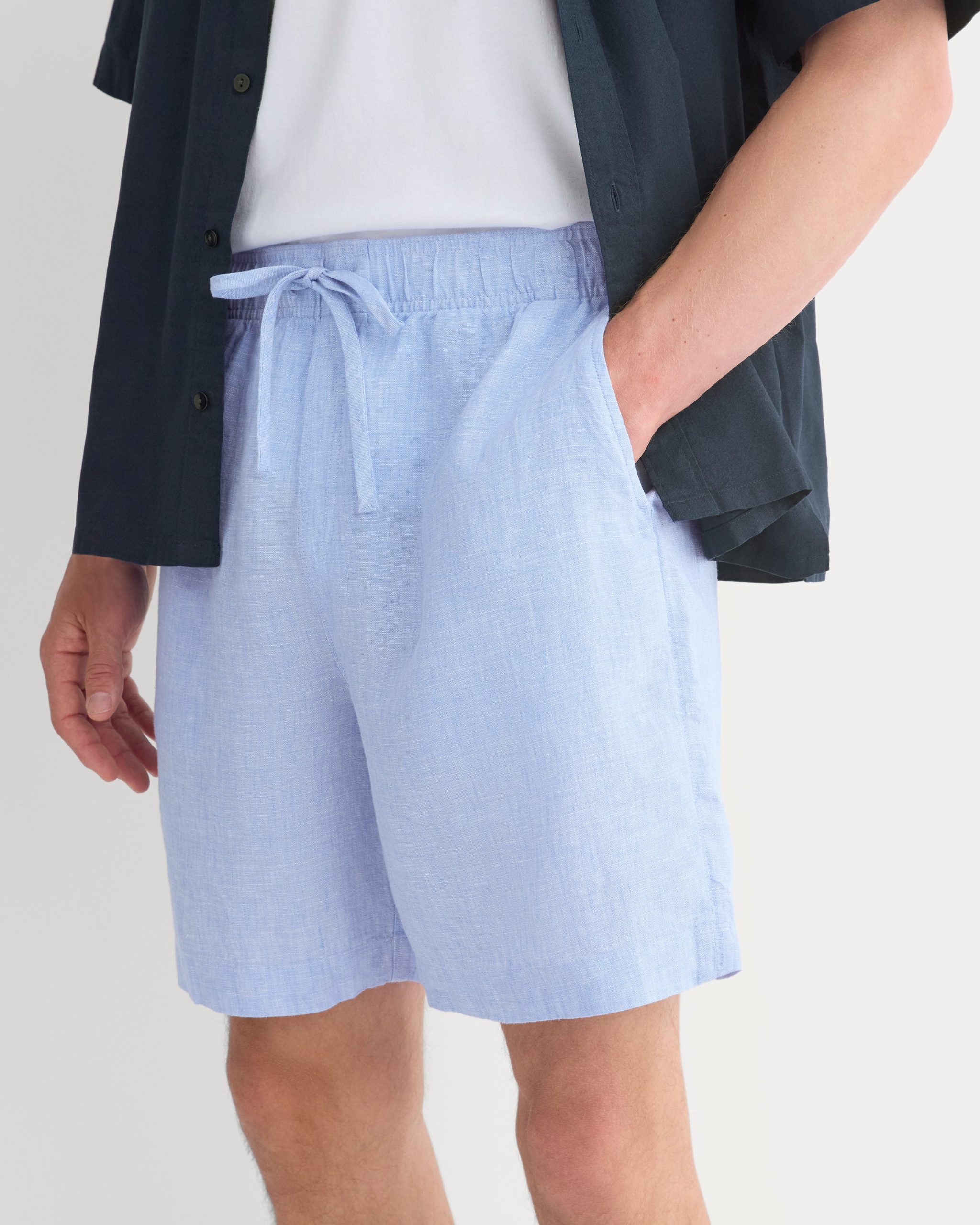 Linen Easy Short | Light Blue - Image 4