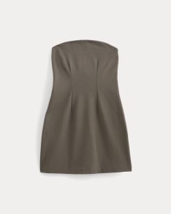 Alternative view of The Dream Strapless Mini Dress | Deep Taupe