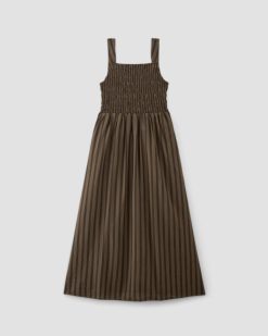Alternative view of The Gauze Smock Dress | Cocoa / Black