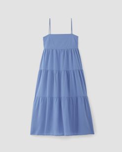 Alternative view of The Gauze Tiered Dress | Blue Opal