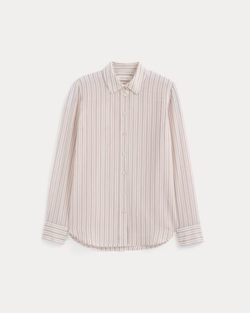 Alternative view of The Must-Have Shirt in Washable Silk | Bone / Rose