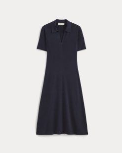 Alternative view of The Knit Polo Dress | Navy