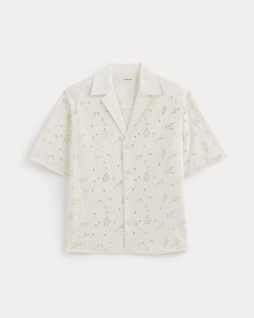 Alternative view of The Eyelet Camp Shirt | Bone