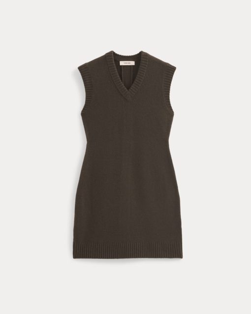 Alternative view of Sweater Mini Dress in Luxe Merino | Coffee Bean