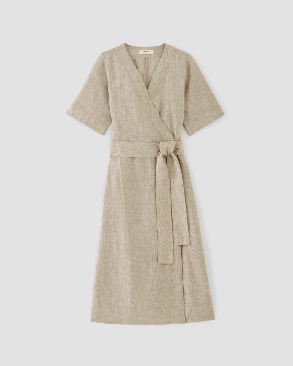 The Wrap Dress in Linen | Cornstalk Chambray - Image 2