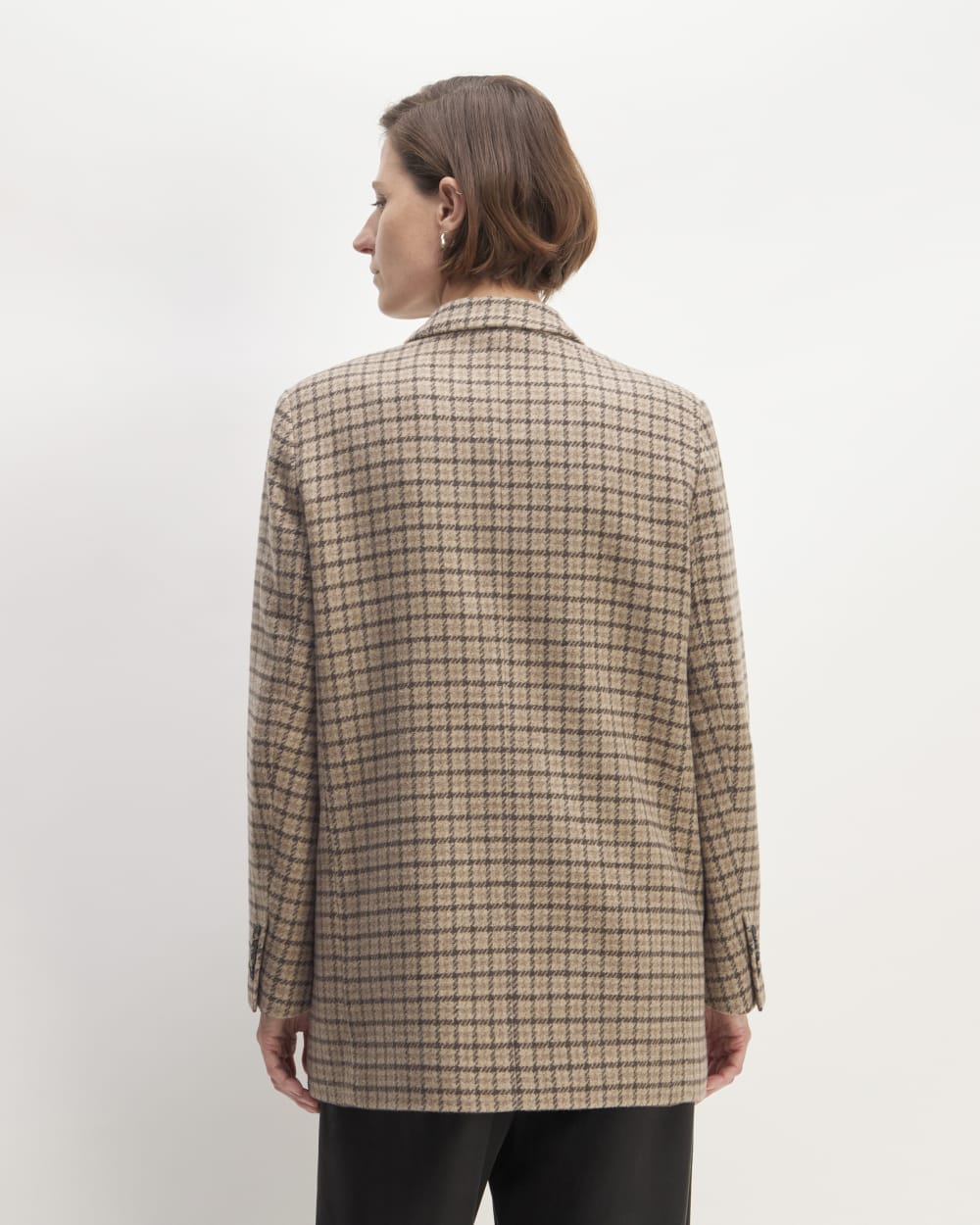 The ReWool® Double-Breasted Blazer | Beige Houndstooth - Image 6