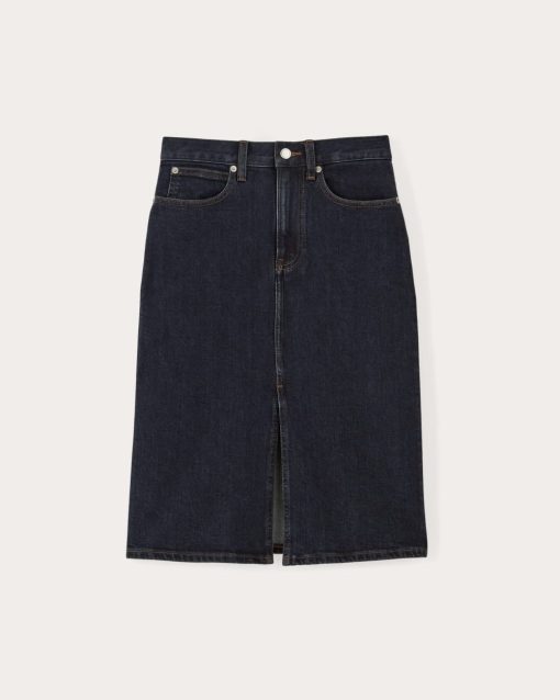 Alternative view of The Mid-Way Skirt | Deep Rinse