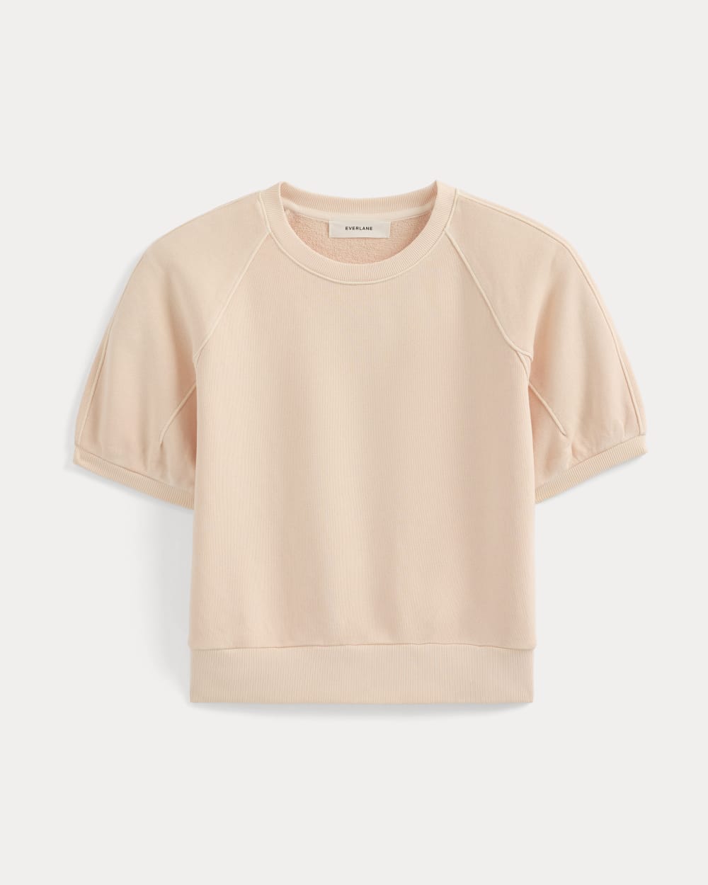 Lightweight Terry Blouson Short-Sleeve Crew | Pale Peach - Image 2