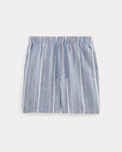 Alternative view of The Linen Easy Short | Dutch Blue / Bone