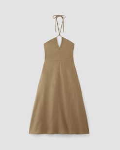 Alternative view of The Linen Halter-Neck Dress | Tiger's Eye
