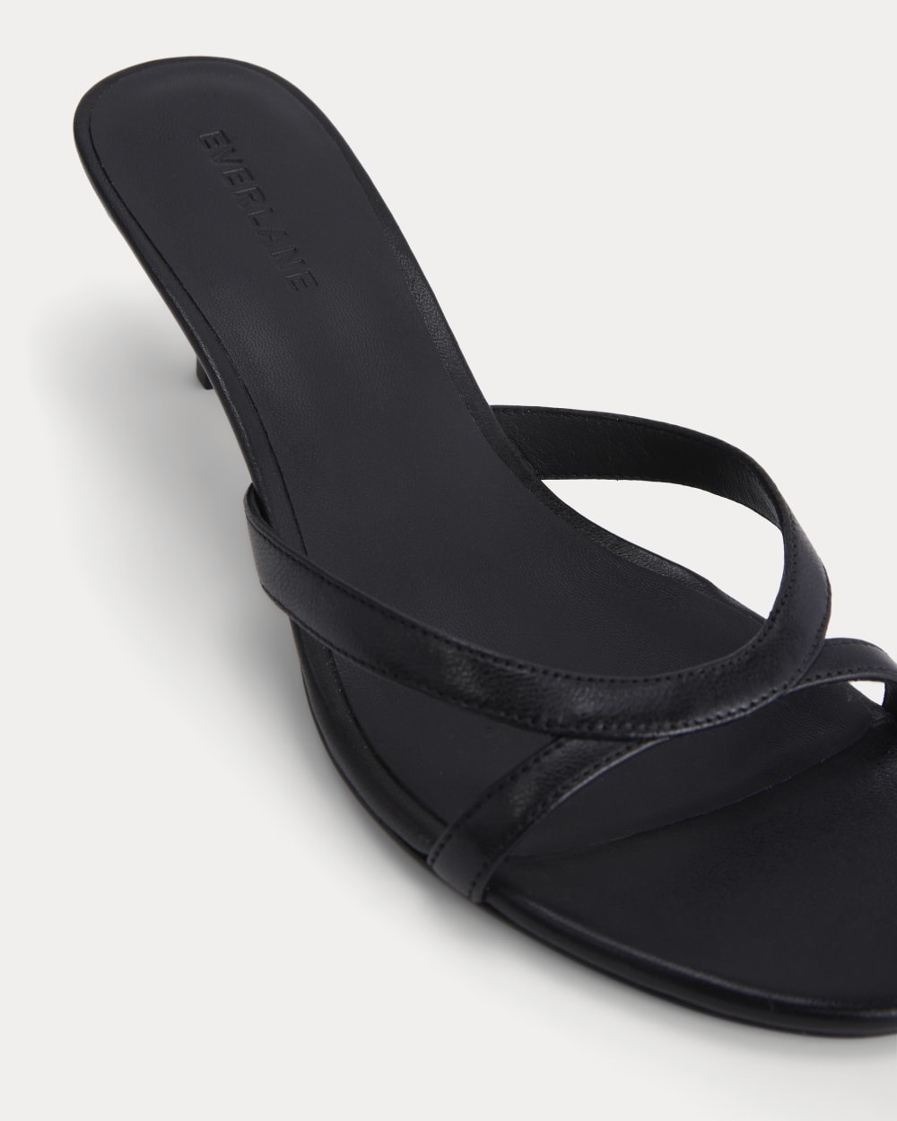Sculpted Heel Sandal | Black Leather - Image 5