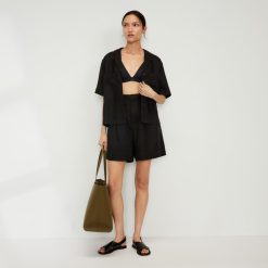 The Linen Workwear Shirt | Black