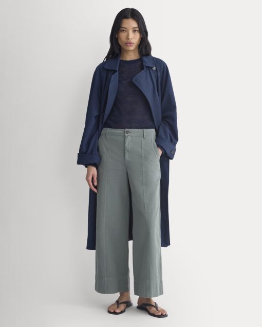 Seamed Wide-Leg Pant | Agave Green