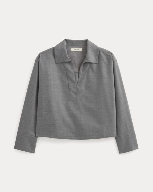 Alternative view of Overshirt in Tailor Twill | Heather Graphite