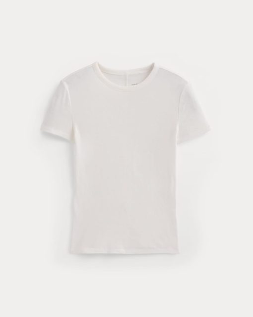 Alternative view of Tissue Short-Sleeve Crew | Bone