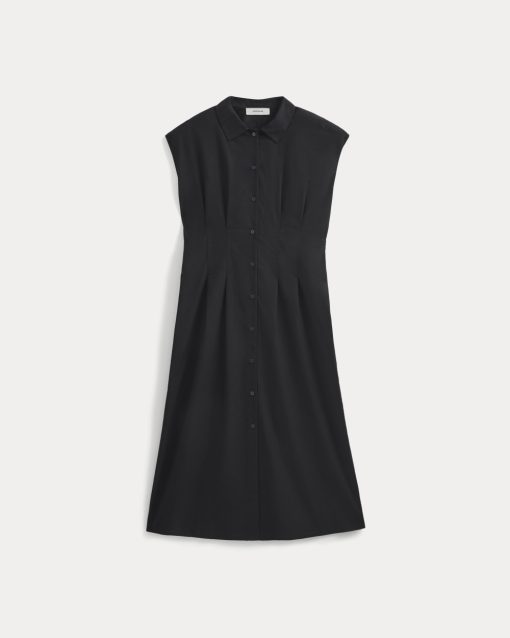 Alternative view of Muscle Shirtdress in Lightweight Cotton | Black