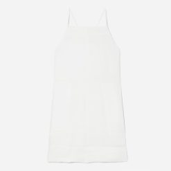 The Linen Apron Dress | White