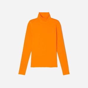 Alternative view of The Luxe Micro-Rib Turtleneck | Turmeric
