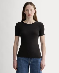 The Luxe Rib Crew | Black