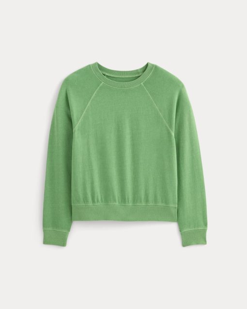 Alternative view of The Off-Duty Long-Sleeve Tee | Green Garment Dye