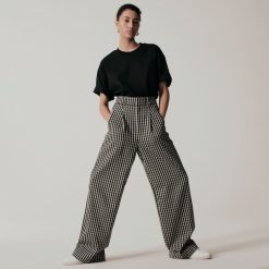 Alternative view of The Draper Pleated Pant in Buttersmooth | Khaki / Black | 32 Inseam