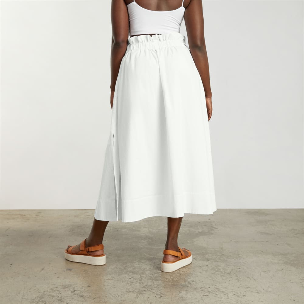 The Easy Button-Front Skirt | White - Image 4