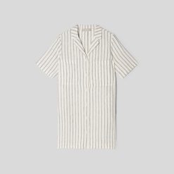 Alternative view of The Linen Workwear Dress | Black / Canvas Tan