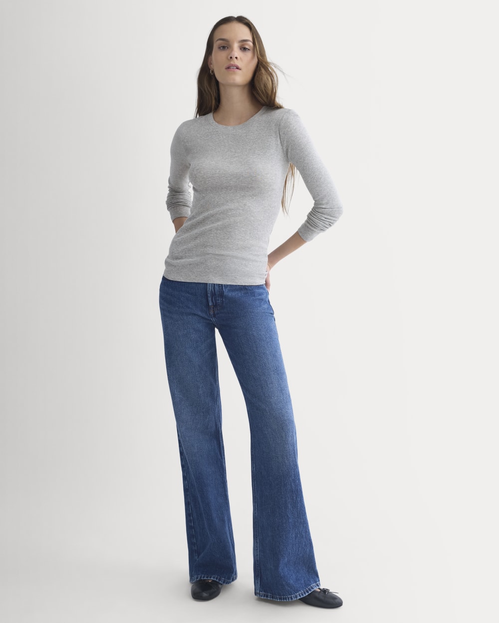 Tissue Long-Sleeve Crew | Heathered Grey - Image 3