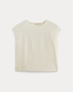 Alternative view of The Muscle Top in Linen | Bone