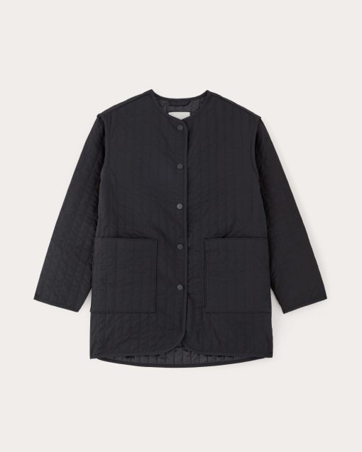 Alternative view of The Midi Quilted Liner | Black