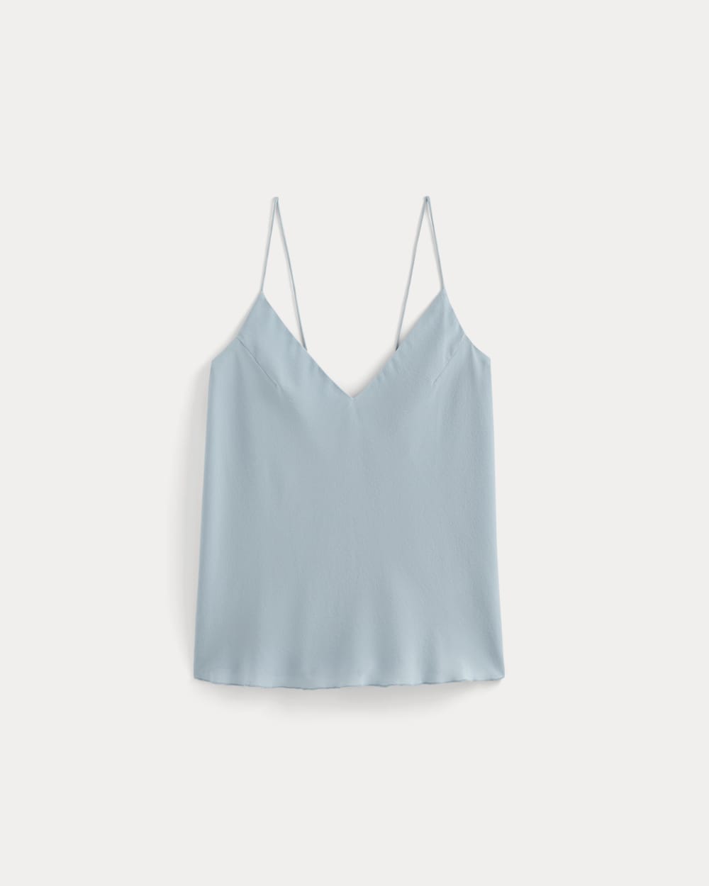 The Tie Back Cami in Washable Silk | Soft Blue - Image 2