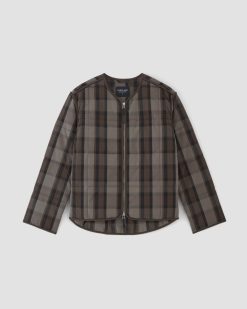 Alternative view of The Quilted Cotton Liner | Abalone / Black / Earth Brown
